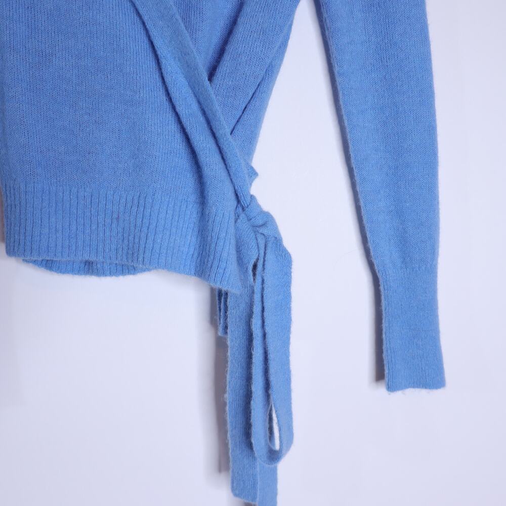 EVERLANE Alpaca Wrap Sweater Heritage Blue Long Sleeve Women's XS - Picture 4 of 10